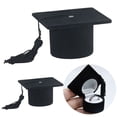 thumbnail image 1 of Walbest Ring Box Bachelor Cap Shaped Flannel Jewelry Storage Box Ring Organizer Case Graduation Gift (Ring Not Included), 1 of 7
