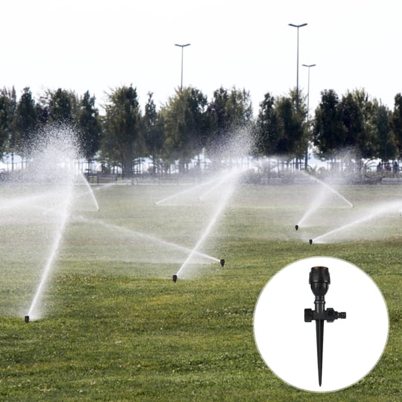 Walbest Rotary Sprinkler, Sturdy Automatic Customize Spraying Distance And Span Watering Flowers Stainless Steel 360 Degree Rotating Garden Sprinkler