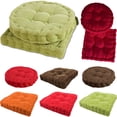 thumbnail image 1 of Walbest Round/Square Soft Corduroy Cotton Filled Chair Cushion Pillow Thickened Solid Color Tatami Pad, for Home Office Dinning Chair Indoor Outdoor Seat Chair Pad, 15.75" x 15.75", 1 of 7