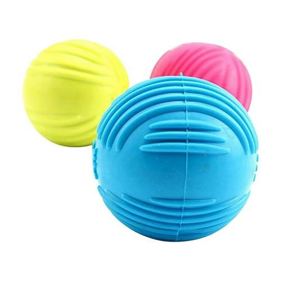 Walbest Rubber Dog Chewing Squeaky Ball Toys Fetch Play Toy for Puppy Small Medium Pets Dog Cat (Random Color)