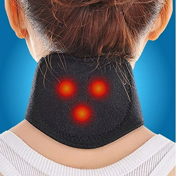 Walbest Self-Heating Neck Brace Tourmaline Magnetic Therapy Thermal Neck Support Belt, Spontaneous Heated Neckbrace Protector Adjustable Therapy Brace for Pain Relief and Muscle Relaxation