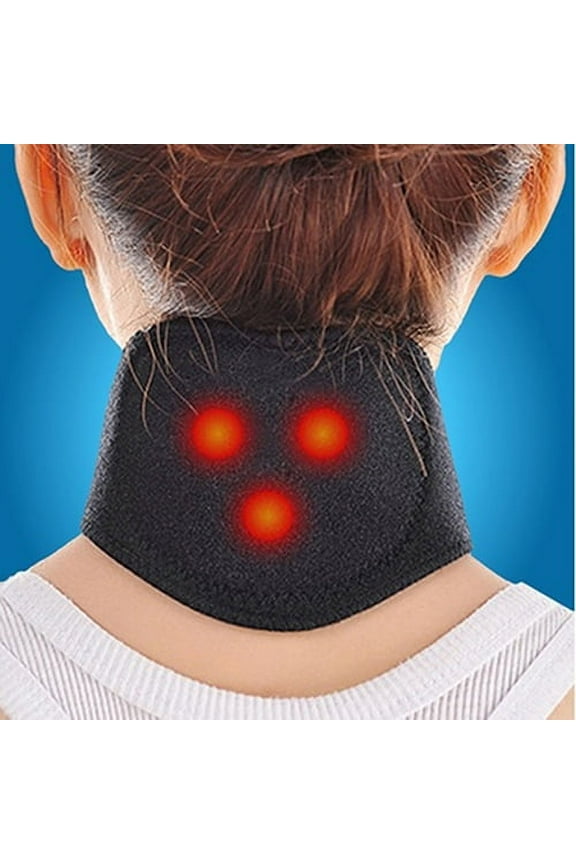 Self-Heating Neck Brace Tourmaline Magnetic Therapy Thermal Neck Support Belt, Spontaneous Heated Neckbrace Protector Adjustable Therapy Brace for Pain Relief and Muscle Relaxation