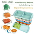 Walbest Silicone Soup Freezer Tray with Flexible Lid BPA-Free Leak ...