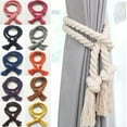 thumbnail image 1 of Walbest Simple Style 2 Pack Curtain Tiebacks, Handmade Natural Cotton Linen Rope Tieback, Rural Decorative Holdbacks for Curtains, Drapes, Living Room, Office Decor, 1 of 7
