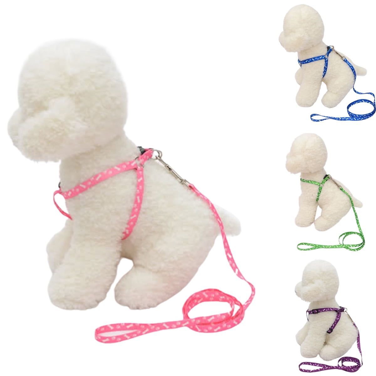 Walbest Small Dog Harness and 47 Long Leash Set for Puppy XS S Medium Dogs Soft Easy Walk No Pull Step in Vest Harnesses Escape Proof Boy Girl Green