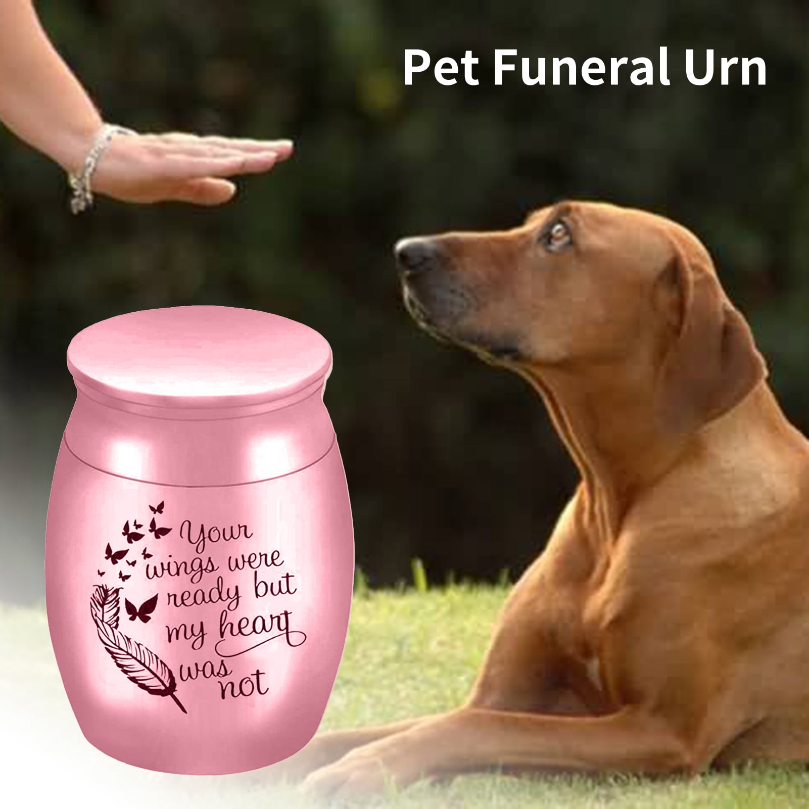 Walbest Small Urns for Ashes Mini Cremation Urns for Ashes Stainless Steel Memorial Ashes Holder