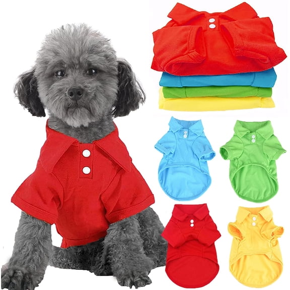 Walbest Solid Dog Tshirts Shirts Pet Puppy T Shirt Clothes Outfit Apparel Coats Tops (Green S)