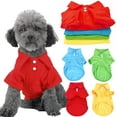 thumbnail image 1 of Walbest Solid Dog Tshirts Shirts Pet Puppy T Shirt Clothes Outfit Apparel Coats Tops (Yellow XL), 1 of 7