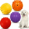thumbnail image 1 of Walbest Squeaky Dog Toy Ball Reliable Rubber Squeaker Fun Interactive Toys Puppy Chew Toys Beach Outdoor Dog Ball for Large and Small Dog (Tennis Shape), 1 of 7