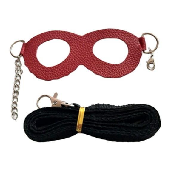 Walbest Squirrel Harness Anti-knot Anti-biting Faux Leather Pet Leash Chest Strap