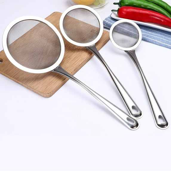 Walbest Stainless Steel Heat-Resistant Colander Non-stick Food Grade Ergonomically Designed Skimmer Spoon Kitchen Supply