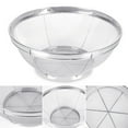 Walbest Stainless Steel Rice Sieve Bowl, Fine Mesh Strainer, Large