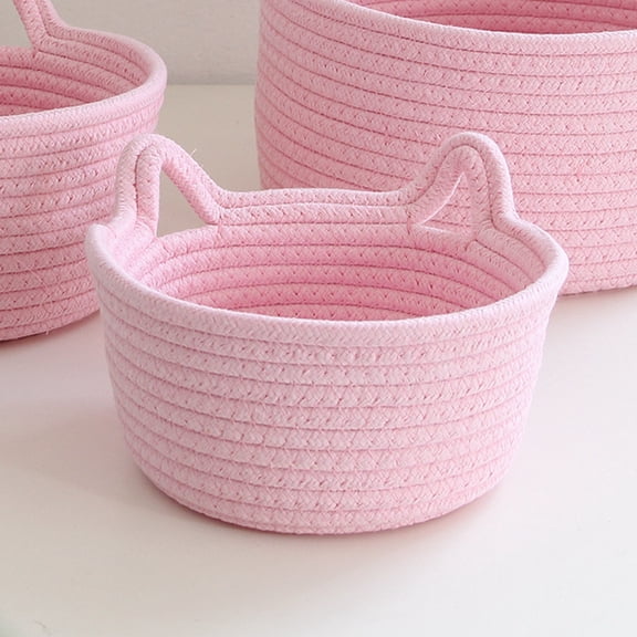 Walbest Sundries Basket Decorative Durable Hand Made Folding Large Capacity Storage Large Cotton Thread Storage Basket
