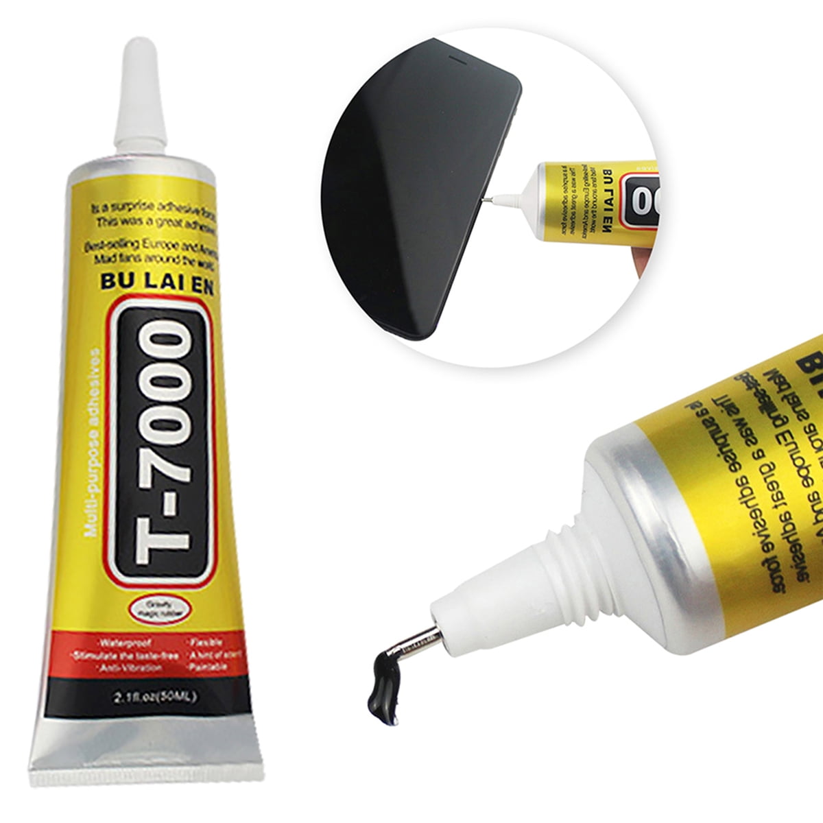Walbest T7000 Glue High Viscosity Black Liquid Glue Durable Glue Liaquid  for Phone 