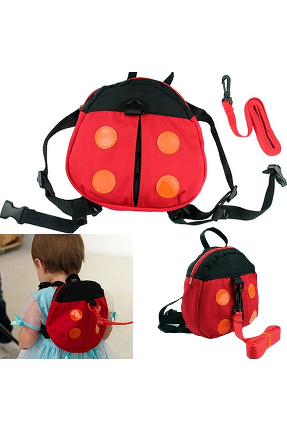 Toddler Ladybug Shape Harness Backpack & Leash, Baby Kids Anti Lost Leash Baby Cute Safety Harness Bag with Strap Hold Kids Close While Walking for Boys and Girls