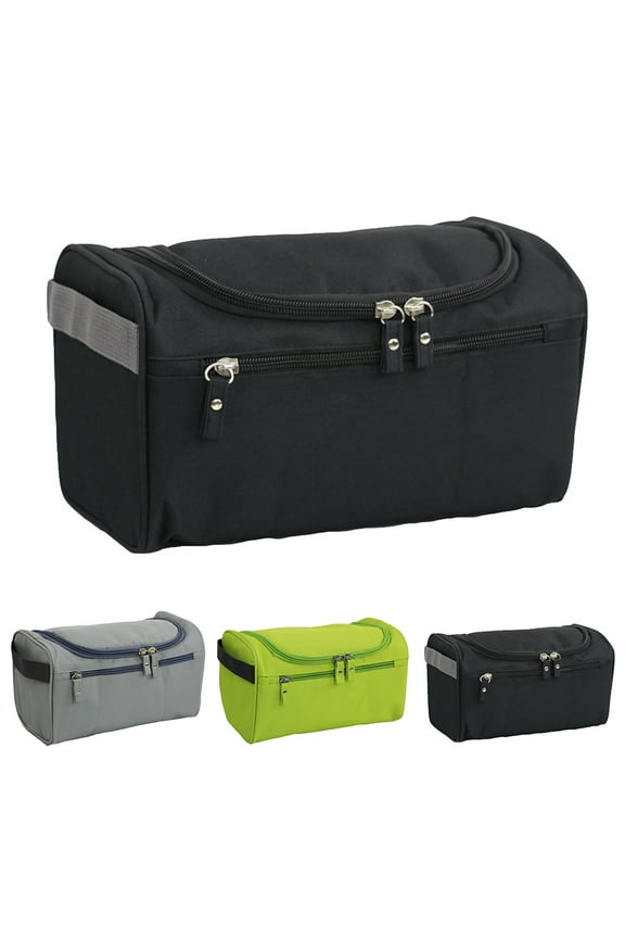 Travel Toiletry Bag for Men Women, Portable Cosmetic Organizer, Shaving Kit/Toiletries/Hygiene Accessories Duffel Zip Bag, Waterproof Gym Bag, Size: 5.12" x 9.84" x 5.51"