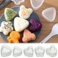 thumbnail image 1 of Walbest Triangular/Plum Blossom/Bear Shape Sushi Mold Food Grade PP Household Kids Rice Ball Maker Bento Accessory, Sushi Rice DIY Decorating Mold, 1 of 7