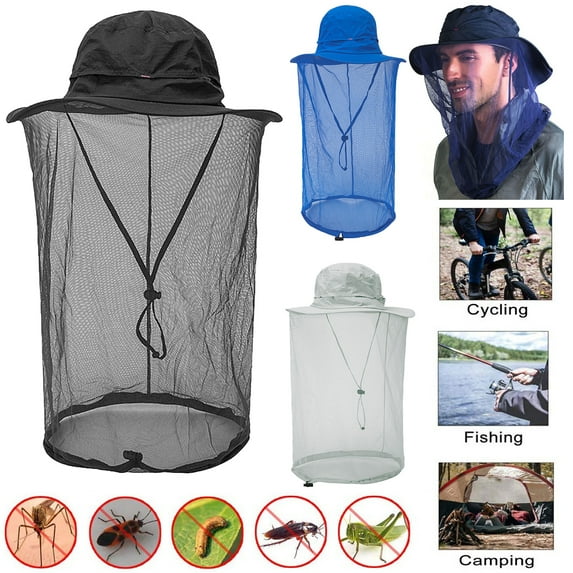 Walbest Unisex Anti Mosquito Insect Bee Bug Head Net Hat, Sun Hat Bucket Hat with Net Mesh for Outdoor Fishing Hiking Hunting Gardening, for Men Women