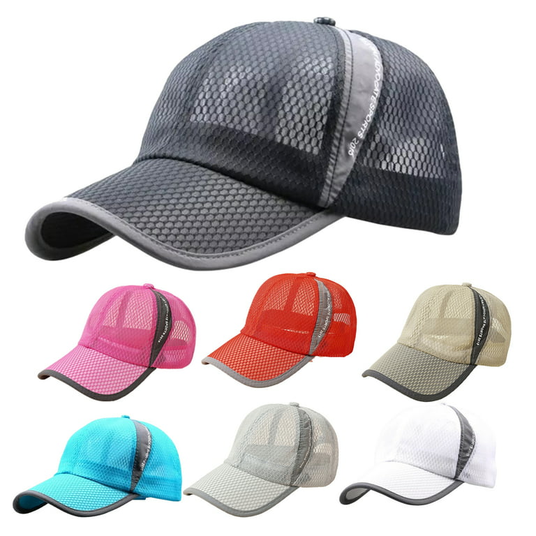 Walbest Unisex Breathable Hat Curved Brim Lightweight Quick Dry Full Mesh  Running Hat Sports Sun-protection Hat