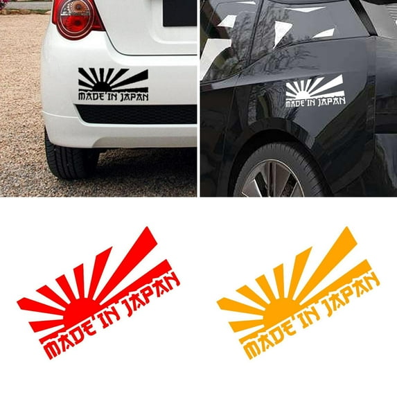 Walbest Universal Car Auto Decorative Stickers Made In Japan Letter Reflective Auto Decals Black