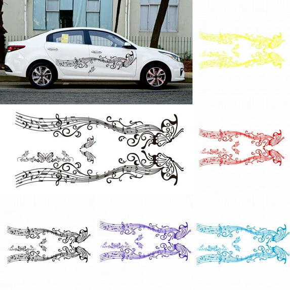 Walbest Universal Car Auto Vehicle Body Side Hood Lovely Butterfly Note Decals Stickers Decor