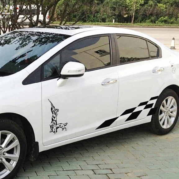 Walbest Universal Car Body Sticker - Hunter Hunting with DogCool Reflective Window Auto DIY Door Decal