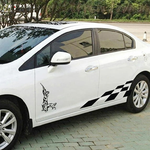 Walbest Universal Car Body Sticker - Hunter Hunting with DogCool Reflective Window Auto DIY Door Decal