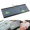 thumbnail image 1 of Walbest Universal Clear Silicone Desktop Computer Keyboard Cover Skin for PC 108 Keys Standard Keyboard, Anti Dust Waterproof Keyboard Protector Skin Film Cover, 1 of 6