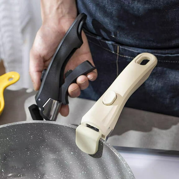 Walbest Universal Removable Pot Handle Sturdy Ergonomic Replacement Handle for Cookware Strong Compatibility with Frying Pans Travel Convenient Casserole Handles