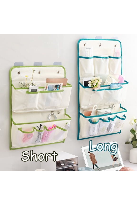 Wall Hanging Storage Organizer Multi-Pockets Soft Touch Oxford Cloth Daily Items Wall Hanging Storage Bag