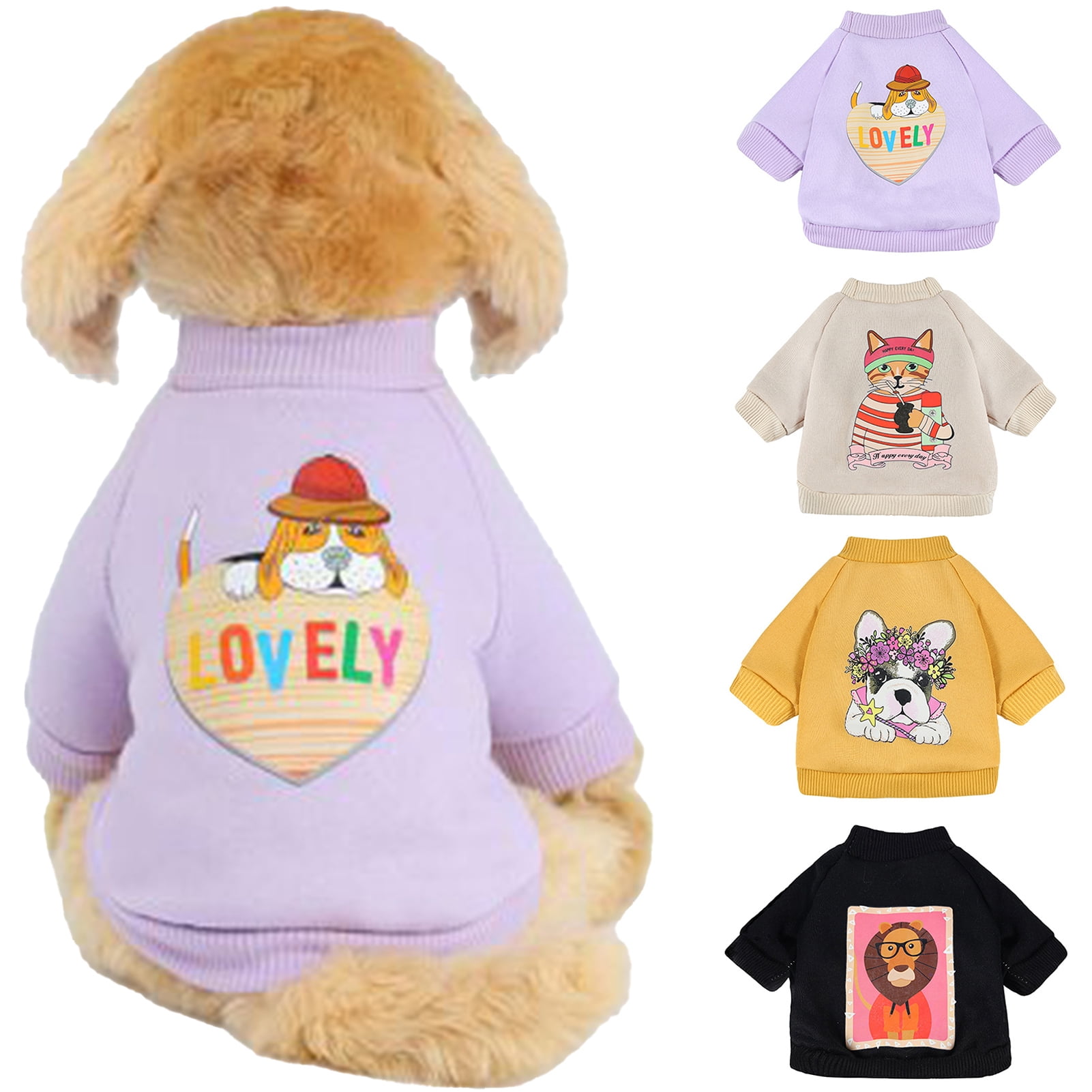 Baby Cartoon Dog Print Pattern Zipper Front Design Quality Warm Jumpsuit