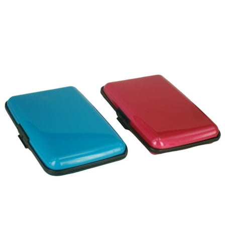 Walbest Waterproof 6 Slots RFID Blocking Credit Card Protector Aluminum ID Case Hard Shell Business Card Holder Metal Wallet for Men or Women