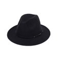 thumbnail image 1 of Walbest Women Lady Classic Felt Wide Brim Floppy Panama Hat Belt Buckle Wool Fedora Hat, 1 of 7