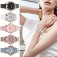 thumbnail image 1 of Walbest Women Wrist Watch Three-Hand Stainless Steel Watch, Faux Leather Strap Round Dial Precise Time Display Ladies Quartz Watch Birthday Anniversary Gift, 1 of 6