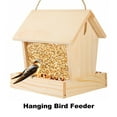 Walbest Wooden Bird Feeder Outside Hanging Wild Bird Feeder House