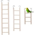 thumbnail image 1 of Walbest Wooden Bird Ladder for Cage, Bird Parrot Step Ladders Toys, Cage Hanging Pet Cage Ladders Climbing Ladder for Parakeets, Parrots, Cockatoo, Lovebirds, 6 Steps (11inch), 1 of 7