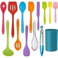 thumbnail image 1 of Walchoice 14 Pieces Cooking Utensils Set with Holder, Silicone Kitchen Cookware Utensils Set, Colorful, 1 of 7