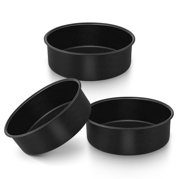 Walchoice 6 inch Cake Pan Set of 3, Round Smash Cake Baking Pans Tins for Birthday Wedding, Stainless Steel Core with Nonstick Coating