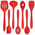 thumbnail image 1 of Walchoice 7-Piece Silicone Cooking Utensils Set, Red Kitchen Utensils, Non-stick Gadgets Tools Include Slotted Turner, Soup Ladle, Pasta Server, 1 of 7