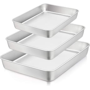 Shop Stainless Steel Rectangular Pans for Baking and Cooking