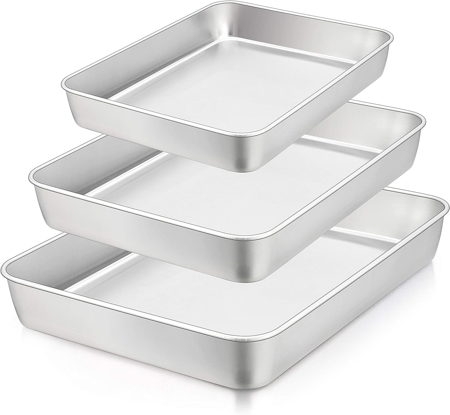P&P CHEF 4 Inch Mini Cake Pan Set of 3, Non-Stick Round Baking Cake Pans  Tins for Small Tier Smash Cakes, Non-Toxic & Solid, Stainless Steel Core 