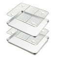 thumbnail image 1 of Walchoice Baking Sheet and Cooling Rack Set, Stainless Steel Cookie Oven Trays with Roasting Racks for Home Restaurant Bakery, Oven & Dishwasher Safe, 2 Pans + 2 Racks, 1 of 6