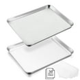 Walchoice Stainless Steel Baking Sheet Set of 2 with 50 Parchment