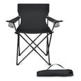 thumbnail image 1 of Walchoice Foldable Camping Chair, Oversized Lawn Chair for Adults, Portable Camp Chairs with Cup Holders for Outdoor Fishing Hiking Beach Picnic, Carrying Bag, Black, 1 of 6