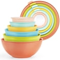 thumbnail image 1 of Walchoice Mixing Bowls with Airtight Lids Set of 6, Plastic Nesting Bowls Prep Bowls for Mixing, Serving, Kitchen Preparing, Storage, Microwave & Freezer Safe, Multi-Color, 1 of 7