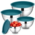 thumbnail image 1 of Walchoice Mixing Bowls with Lid Set of 4, Stainless Steel Nesting Metal Bowls for Kitchen Storage, Ideal for Preparing Cooking Serving Freezing, Size 0.7 & 1.2 & 2 & 2.5 QT - Blue, 1 of 7