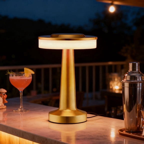 Walchoice Portable LED Table Lamp, Cordless Metal Night Light, Dimmable Touch-Control & 3 Color Sensor Beside Lamp, Rechargeable with USB Charging, Night Light for Bedroom Kids Room Nursery