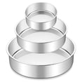 thumbnail image 1 of Walchoice Round Cake Pan Set of 3, 4/6/8 Inch Stainless Steel Baking Pans for Tier Smash Cake, Non-Toxic & Dishwasher, 1 of 7