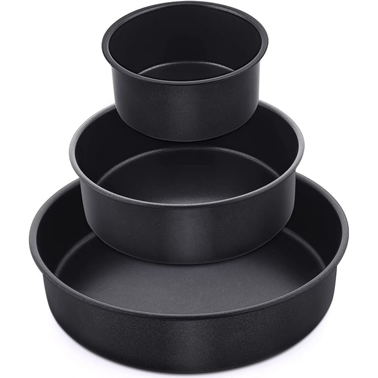Aluminum Round Cake Pans, 3-Piece Set with 8-Inch, 6-Inch and 4-Inch Cake  Pans