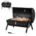 thumbnail image 1 of Walchoice Small BBQ Pit, Portable Barrel Charcoal Smoker with Built-in Thermometer, Small BBQ Pit for Backyard, Camping & Tailgating, 1 of 7